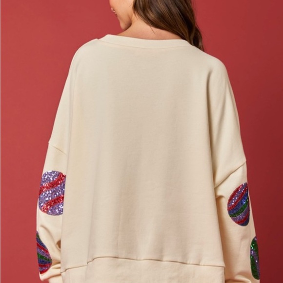 Festive Multicolor Sequin Sweater - Picture 2 of 2